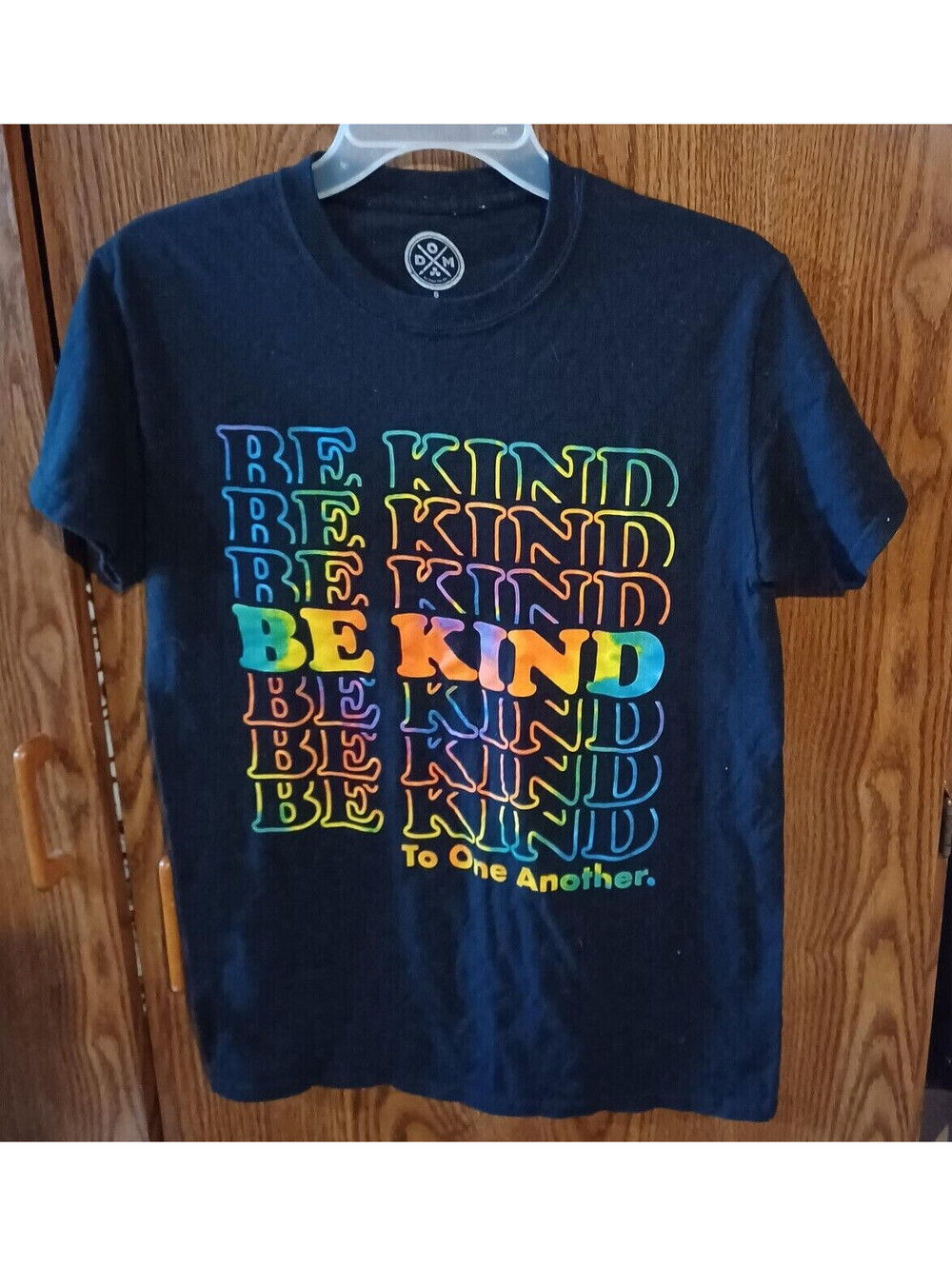 Kids DOM Black T-Shirt Unisex "Be Kind To One Another"